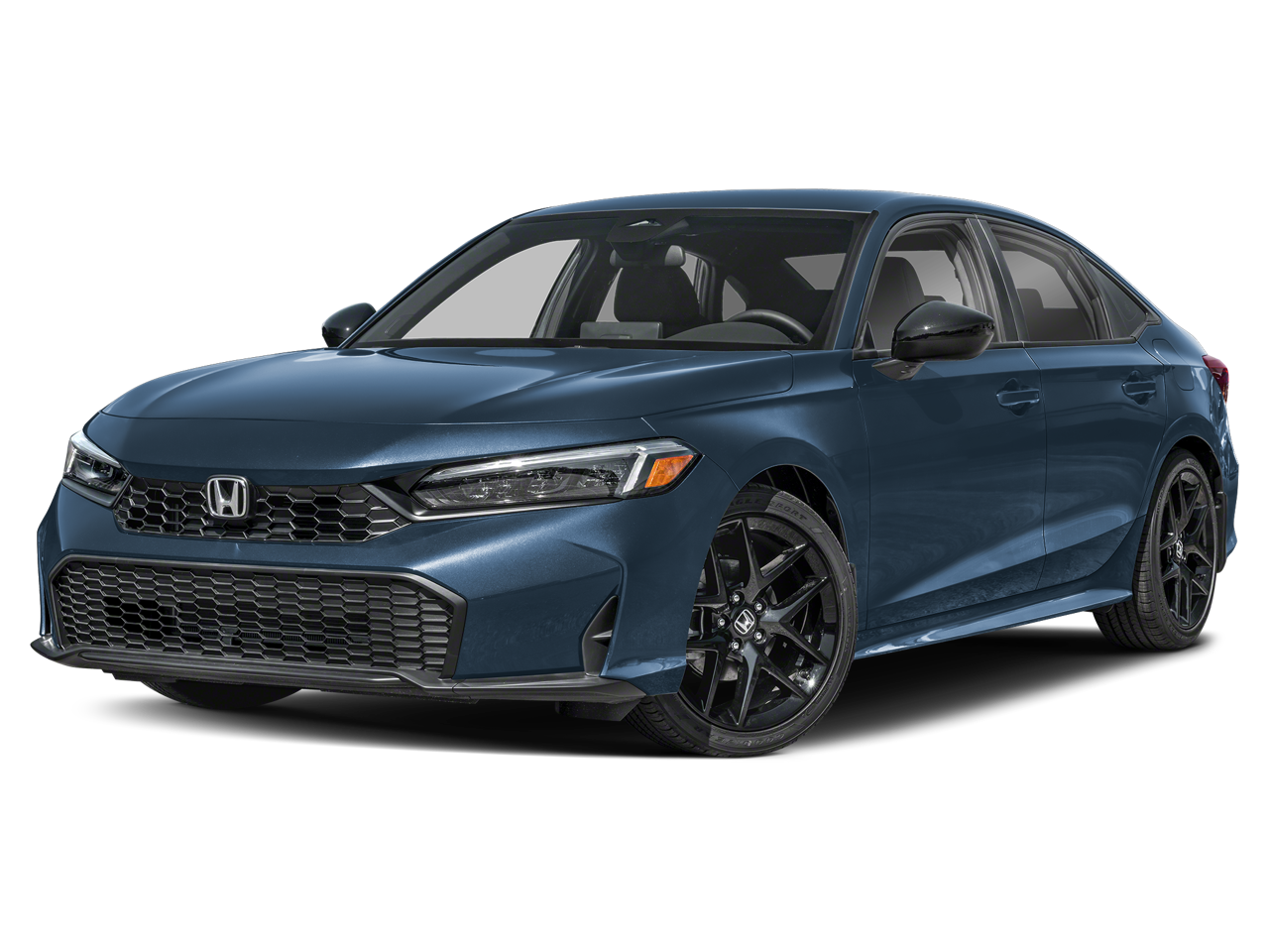 2026 Honda Civic Sport in Blue Lagoon Pearl — front three-quarter view