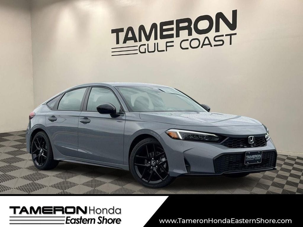 2026 Honda Civic Sport in Urban Gray Pearl — front three-quarter view