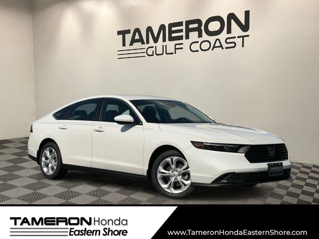 2026 Honda Accord LX in Platinum White Pearl — front three-quarter view
