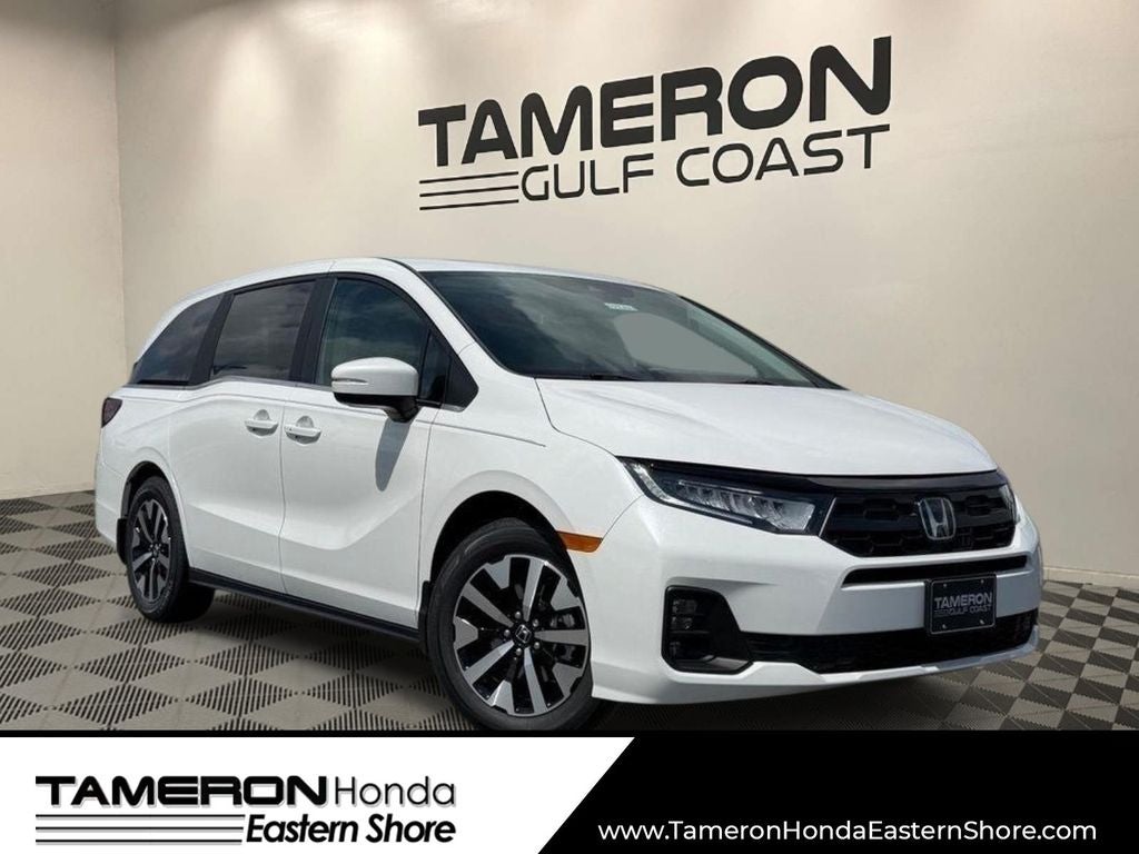 2026 Honda Odyssey EX-L in Platinum White Pearl — front three-quarter view