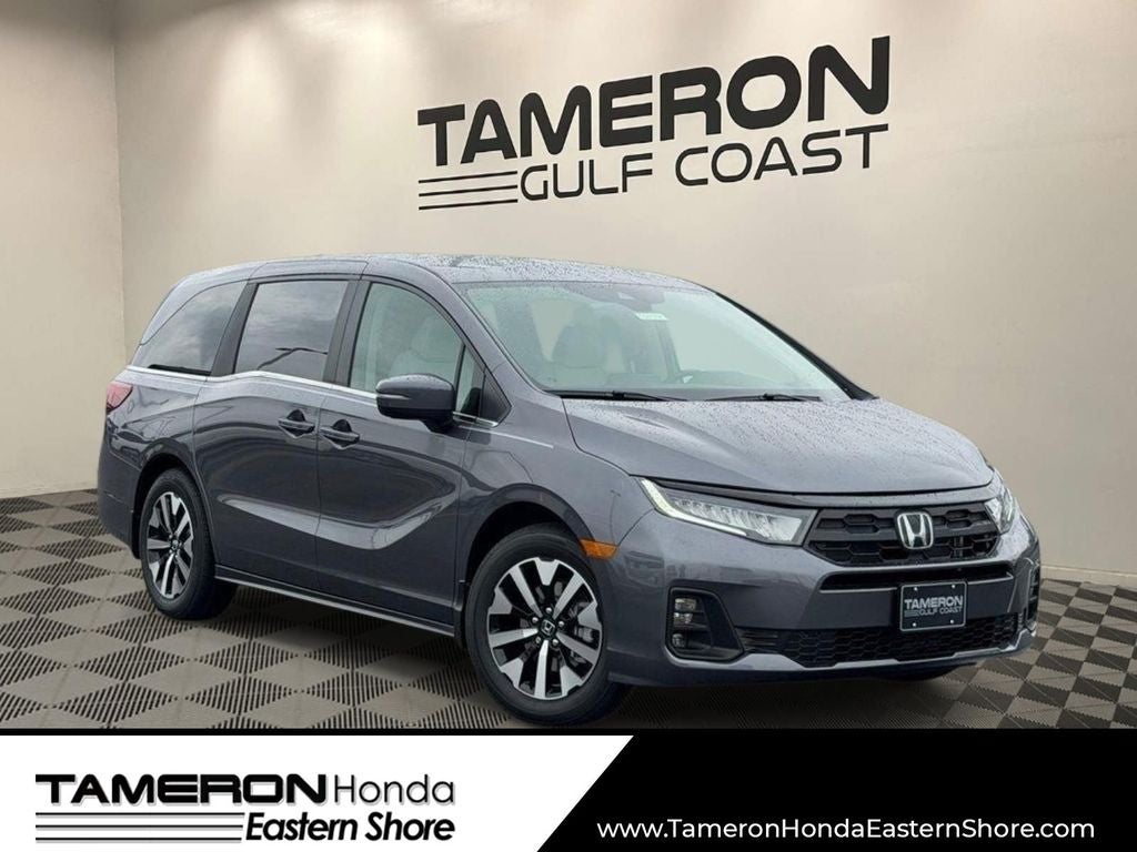 2026 Honda Odyssey EX-L in Modern Steel Metallic — front three-quarter view