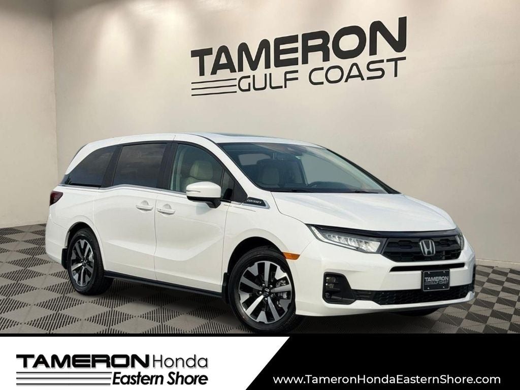 2026 Honda Odyssey EX-L in Platinum White Pearl — front three-quarter view