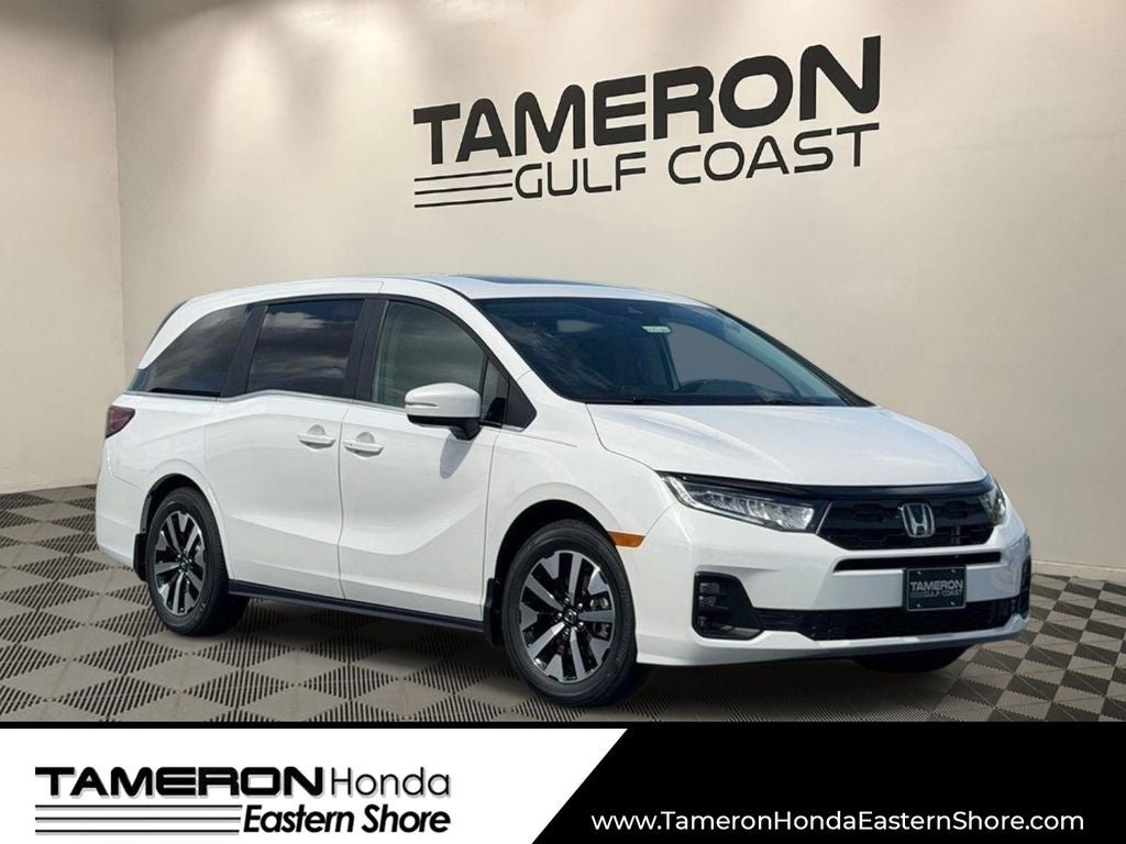 2026 Honda Odyssey EX-L in Platinum White Pearl — front three-quarter view