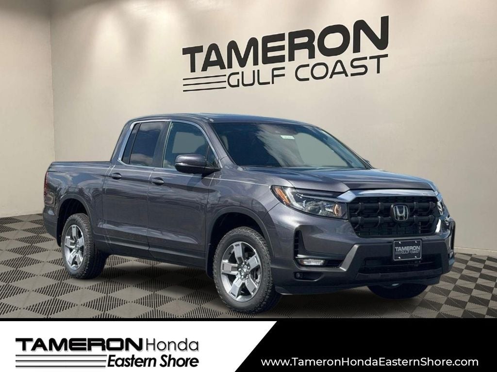 2026 Honda Ridgeline RTL in Modern Steel — front three-quarter view