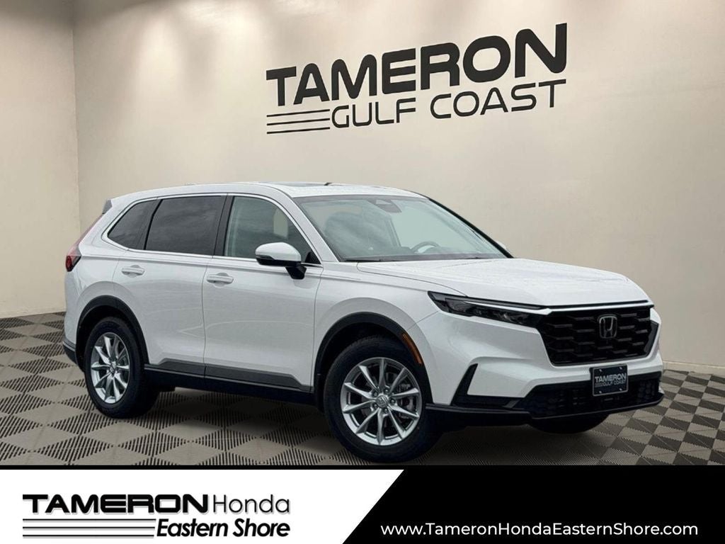 2026 Honda CR-V EX in Platinum White Pearl — front three-quarter view
